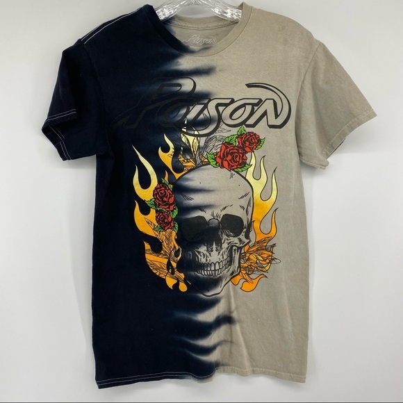 poison Tops - Poison Sz Small Tie Dye Retro Band Tee